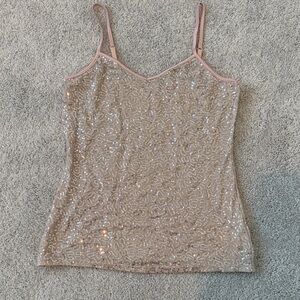 Express Pink Sequin Camisole Top